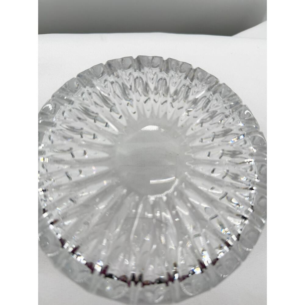 MCM Cut Crystal Vanity Storage Jar Lidded Candy Dish Covered Trinket Box 6 Inch - Picture 3 of 3